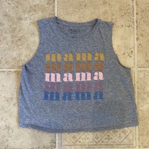 🌻 3/$10 Mama Cropped Muscle Tank